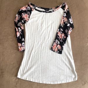 White floral long sleeve